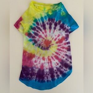 Pet Tee Large Tie Dye Dog Shirt Color Splash ArtMinds Bright Fun Stylish Vibes